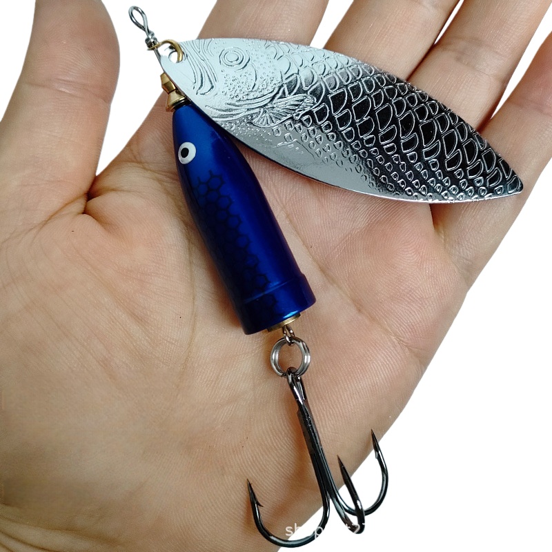 Fishing Lure Spinner - 2개입 9-37g 메탈 실버 회전형 스팽글