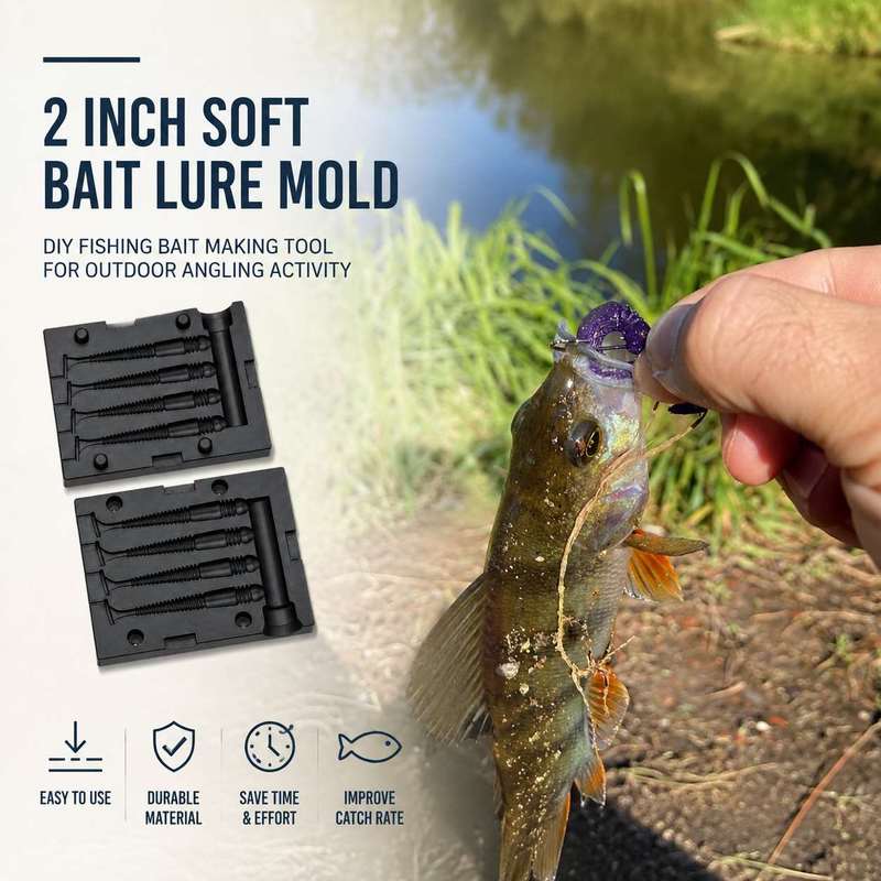 Fishing Lure Kit - 2인치 소프트 베이트 루어 몰드 DIY