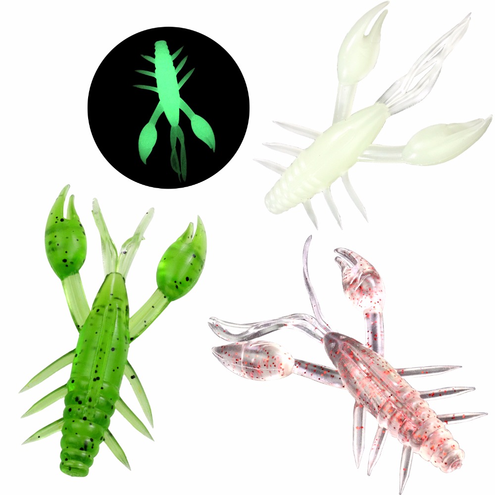 Fishing Lure Soft Plastic - 45개 야광 소프트 크레이피쉬 루어 70mm