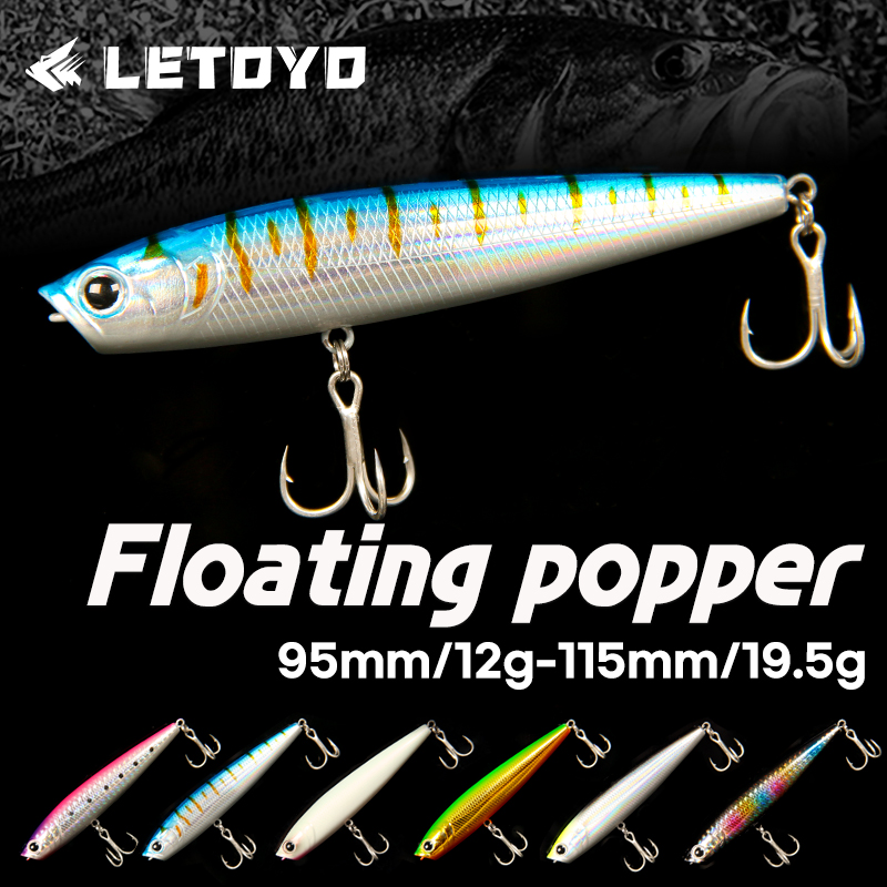 Fishing Lure Popper - LETOYO 12g/19.5g 플로팅 포퍼 루어 장거리