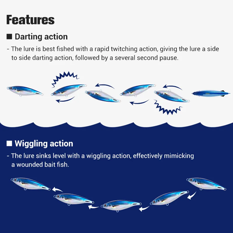 노이비 스틱베이트 싱킹 펜슬 피싱 루어, 장거리 캐스팅 - Fishing Lure Buzzbait 리뷰 및 가격
