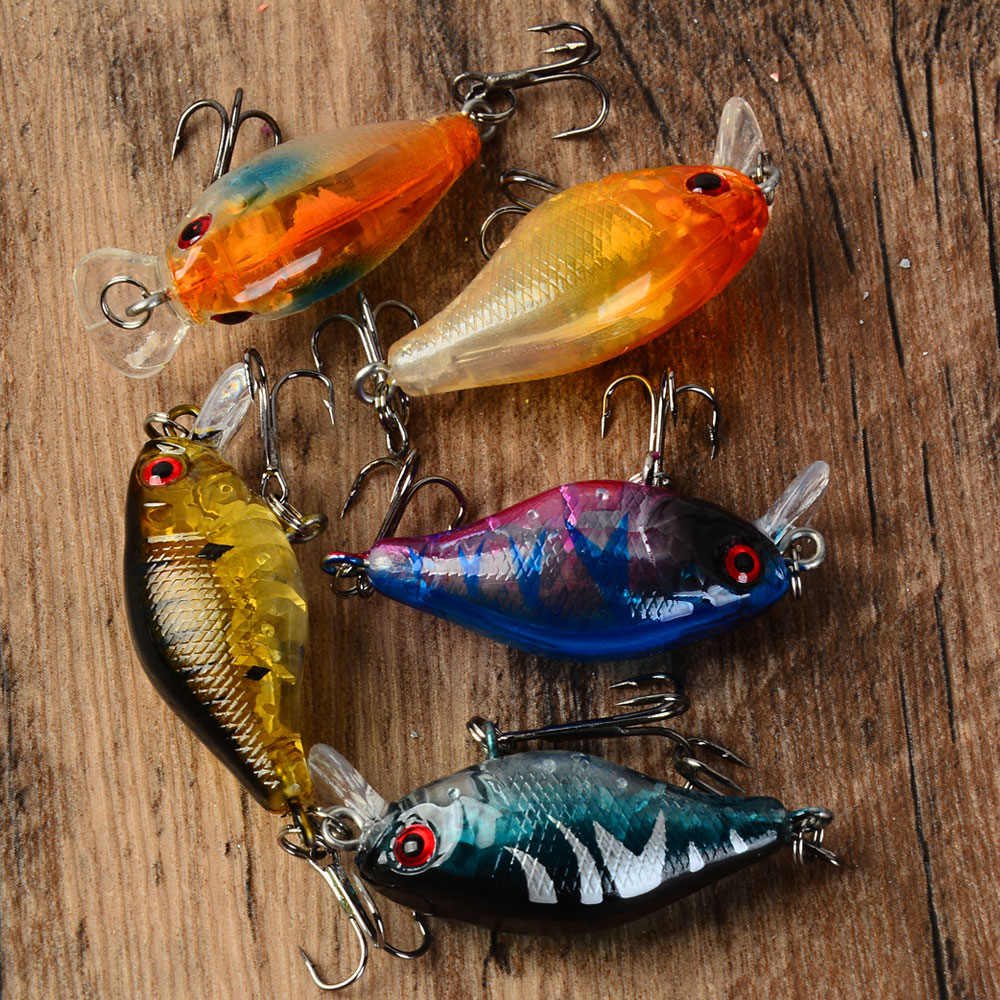 5개입 플로팅 크랭크베이트 미끼 낚시 루어 워블러 크랭 - Fishing Lure Jerkbait 리뷰 및 가격